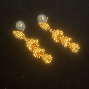 Gold Chandelier Earrings from India